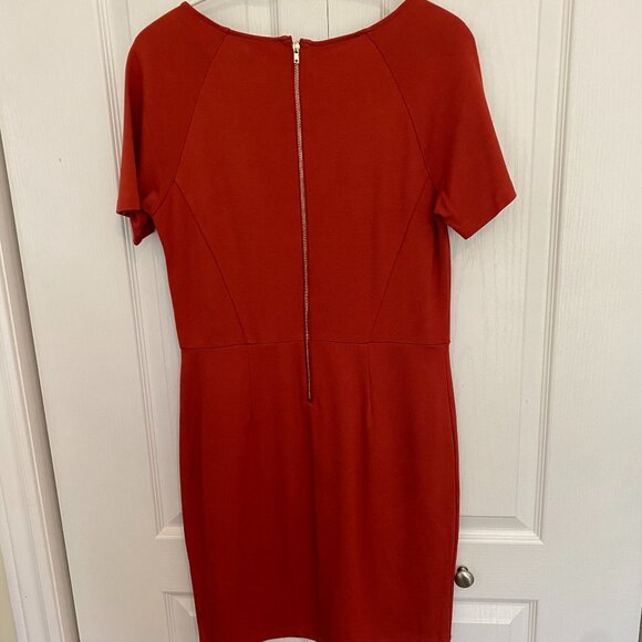 "Peplum" style dress, dark orange (copper-ish) - Picture 2 of 12